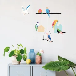 Mimi lou Wall Sticker, Birds and Houses