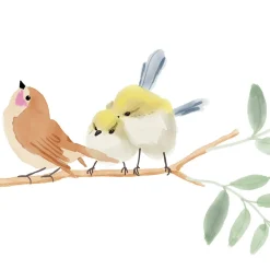 Mimi Lou Wall Sticker Frieze, Birdsong