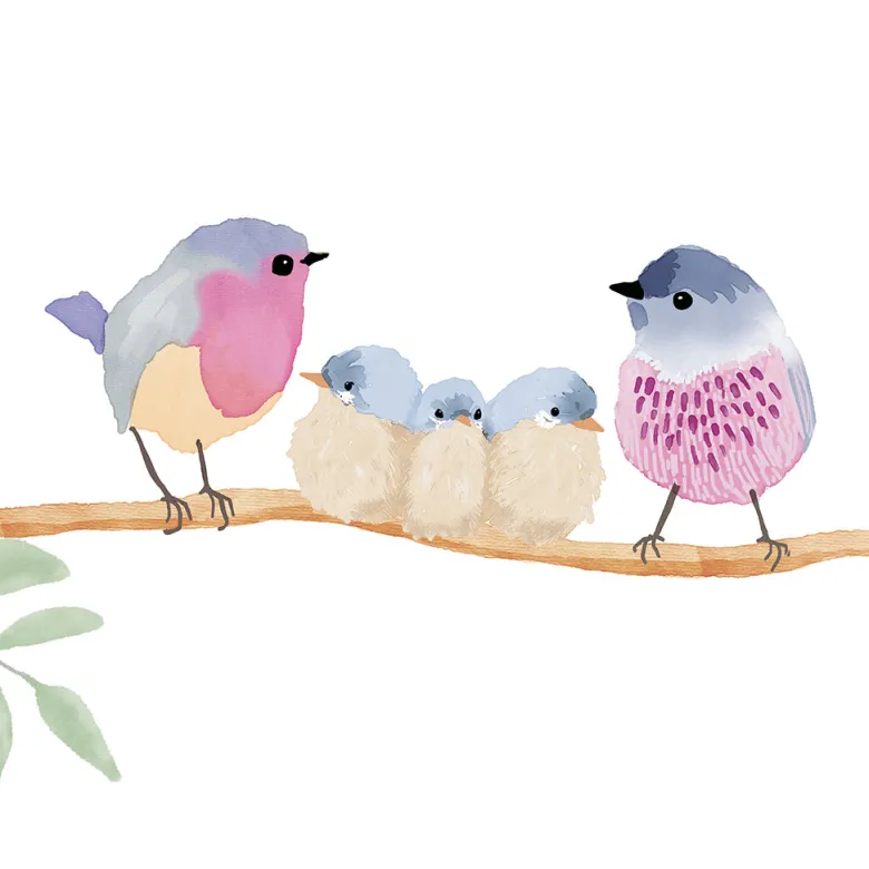 Mimi Lou Wall Sticker Frieze, Birdsong