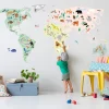 Mimi Lou Wall Sticker, Giant World Map