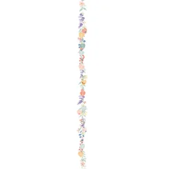 Mimi Lou Wall Sticker, Growth Chart with Milestone Markers - Spring Flowers with Danish Text