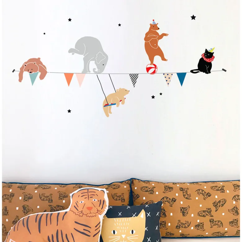 Mimi Lou wall sticker, Guirlande Cirque