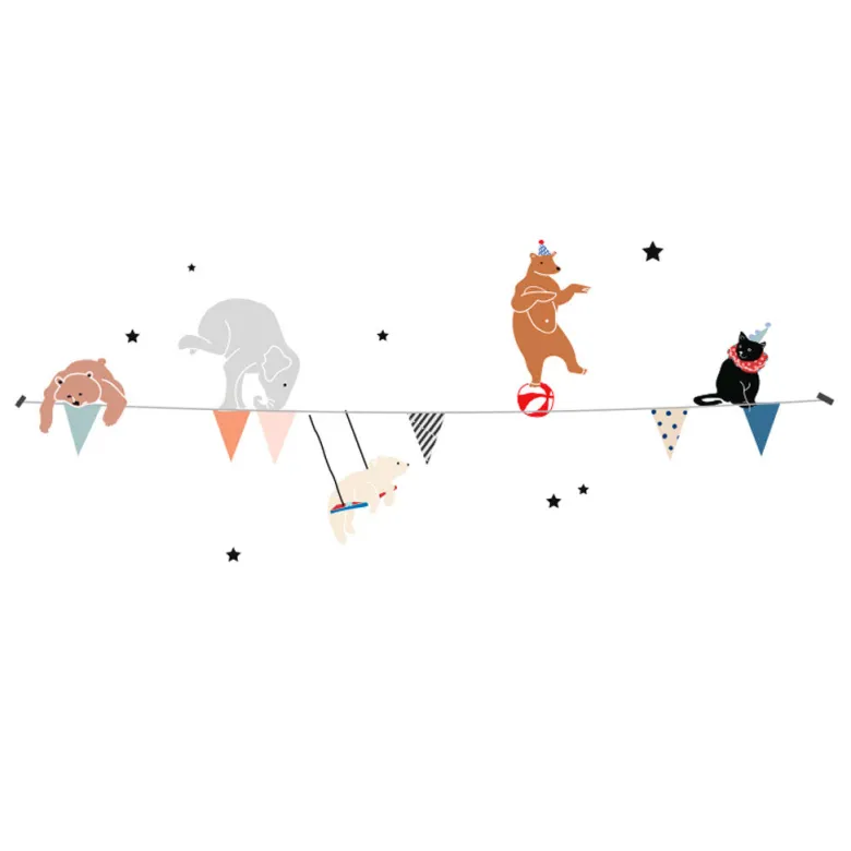 Mimi Lou wall sticker, Guirlande Cirque