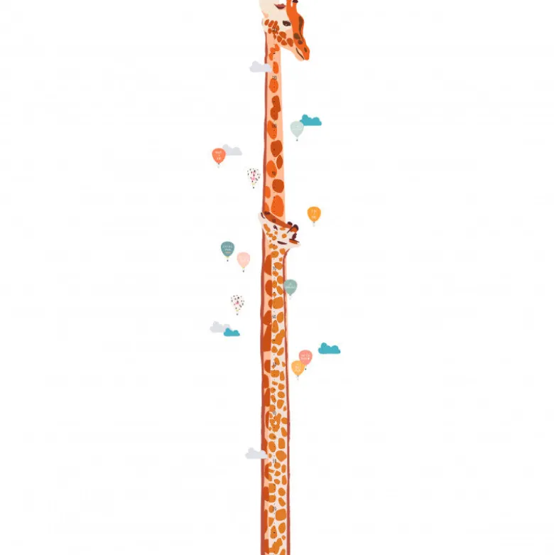Mimi Lou Wall Sticker, Height Chart - Safari with Danish Text