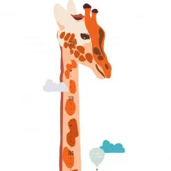 Mimi Lou Wall Sticker, Height Chart - Safari with Danish Text