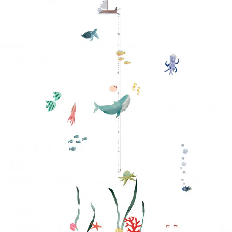 Mimi Lou Wall Sticker, Height Chart – Ocean