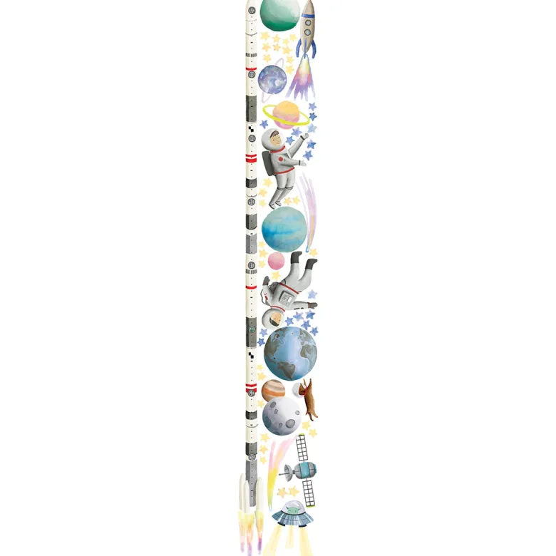 Mimi Lou Wall Sticker, Height Chart - Space