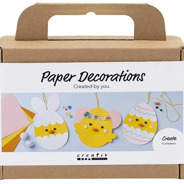Mini DIY Kit Paper Decorations, Easter Theme