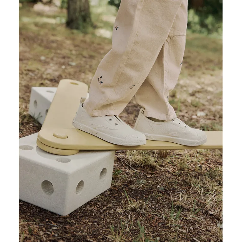 Modu Balance Track, Wooden and Foam Block Balancing Course - Sand Grey/ Honey Yellow