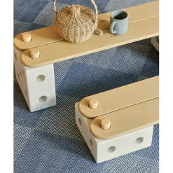 Modu Balance Track, Wooden and Foam Block Balancing Course - Sand Grey/ Honey Yellow