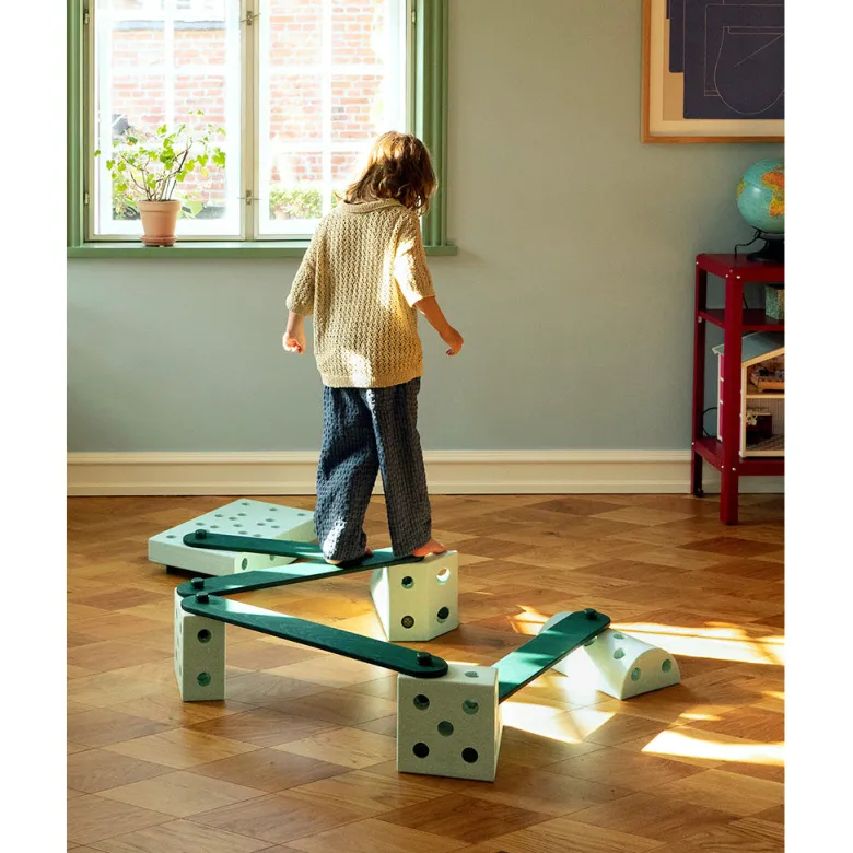 Modu Beams, Wooden Balance Beams, Activity Toy – Forest Green