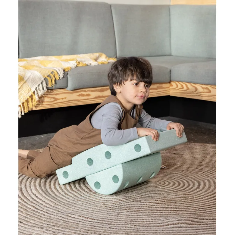Modu foam building toy, Curiosity set, 14 pieces – Ocean mint/Forest green