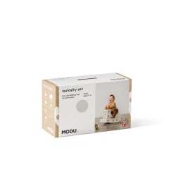 Modu Foam Building Toy, Curiosity Set, 14 Pieces - Sand Grey / Honey Yellow