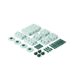 Modu Foam Building Toy, Dreamer Set, 34 Pieces - Ocean Mint/Forest Green