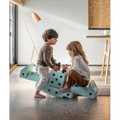 Modu Foam Building Toy, Dreamer Set, 34 Pieces - Ocean Mint/Forest Green