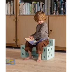 Modu Foam Building Toy, Dreamer Set, 34 Pieces - Ocean Mint/Forest Green