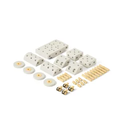 Modu Foam Building Toys, Dreamer Set, 34 Pieces - Sand Grey / Honey Yellow