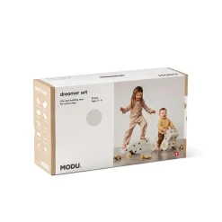 Modu Foam Building Toys, Dreamer Set, 34 Pieces - Sand Grey / Honey Yellow