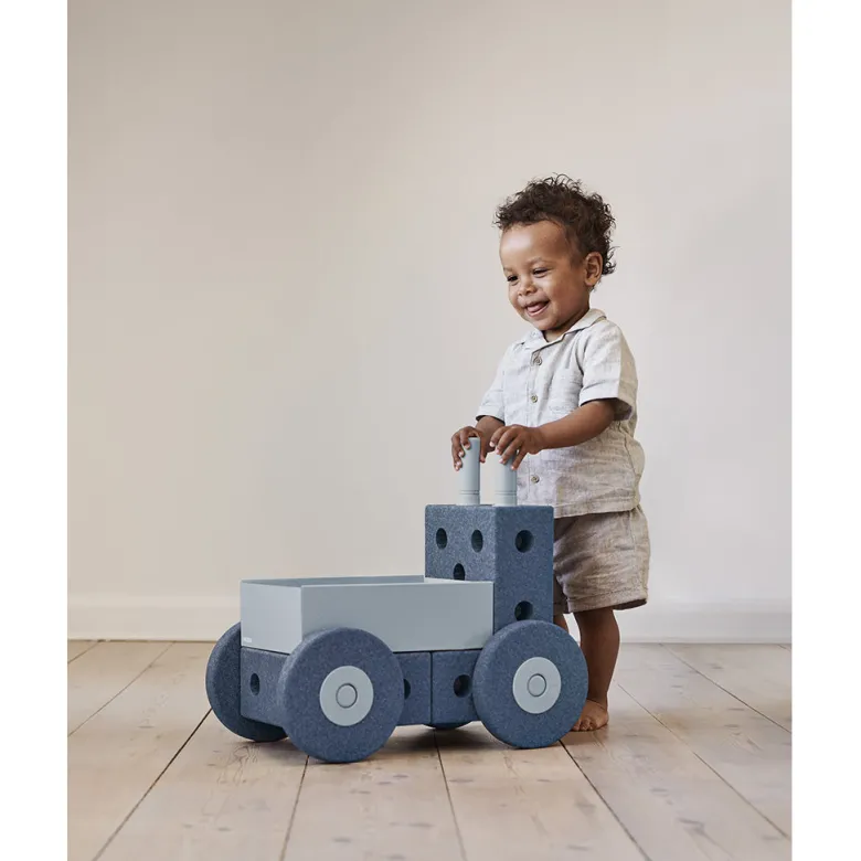 Modu 3-in-1 Walker, Foam Activity Toy - Deep Blue/Sky Blue
