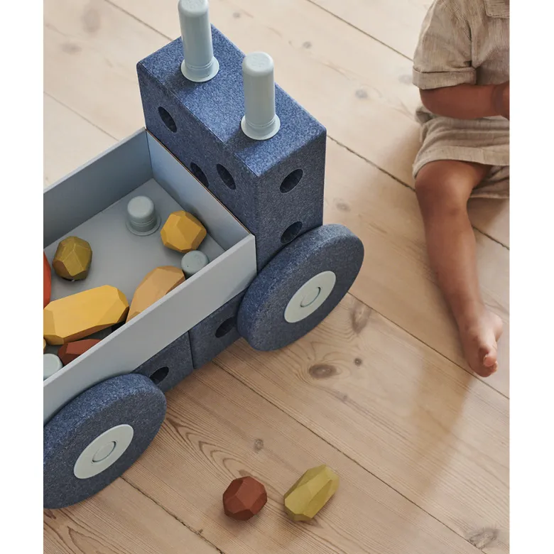 Modu 3-in-1 Walker, Foam Activity Toy - Deep Blue/Sky Blue