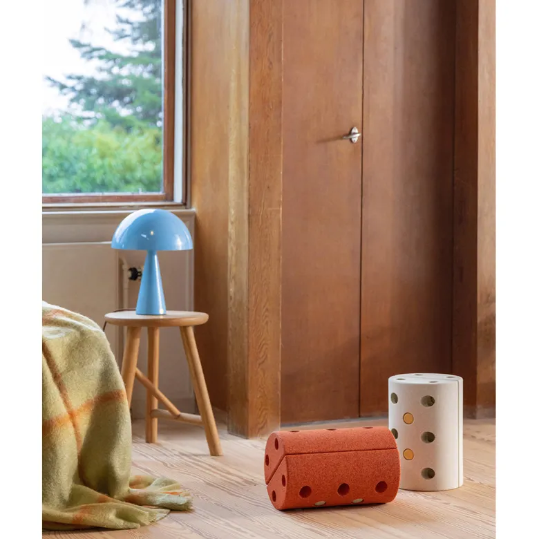 Modu Kids Stool, Sand Grey/ Honey Yellow