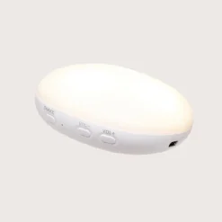 Moonie 2.0, Organic Humming Bear with Pink Noise and Lamp - Rose