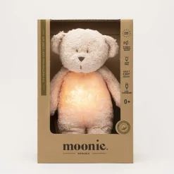 Moonie 2.0, Organic Humming Bear with Pink Noise and Lamp - Sand