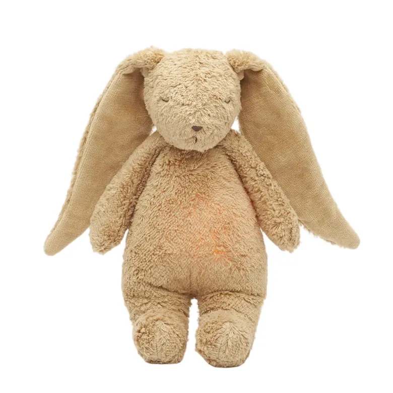 Moonie 2.0, Organic Humming Bunny with Pink Noise and Lamp - Cappuccino