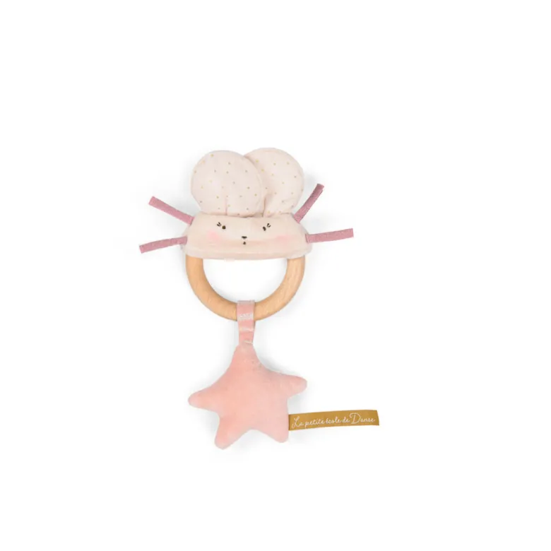 Moulin Roty - Wooden Rattle - Mouse - La Petite Ecole de Danse