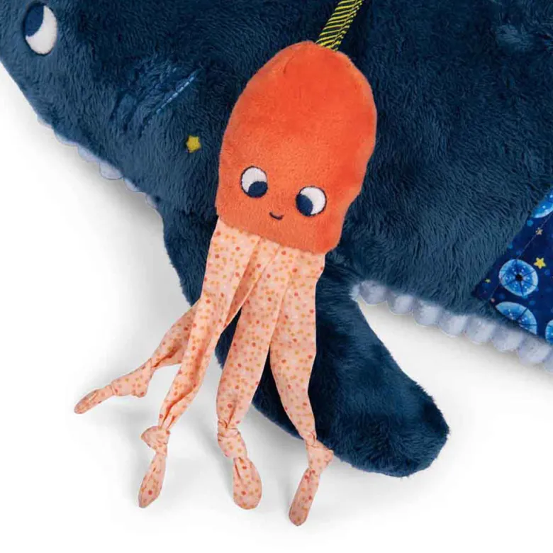 Moulin Roty Activity Plush Toy, Shark 58 cm - Les Aventures de Paulie