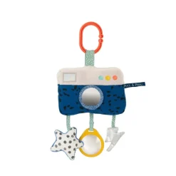 Moulin Roty Activity Toy Animal with Hanging Attachment, Camera - Puce & Pilou
