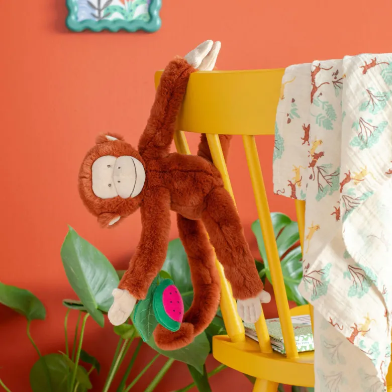 Moulin Roty Activity Toy Animal, Mochica the Monkey 38 cm - La forêt Mawa