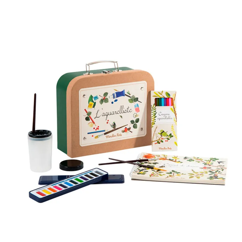 Moulin Roty Artist's Suitcase, Watercolors