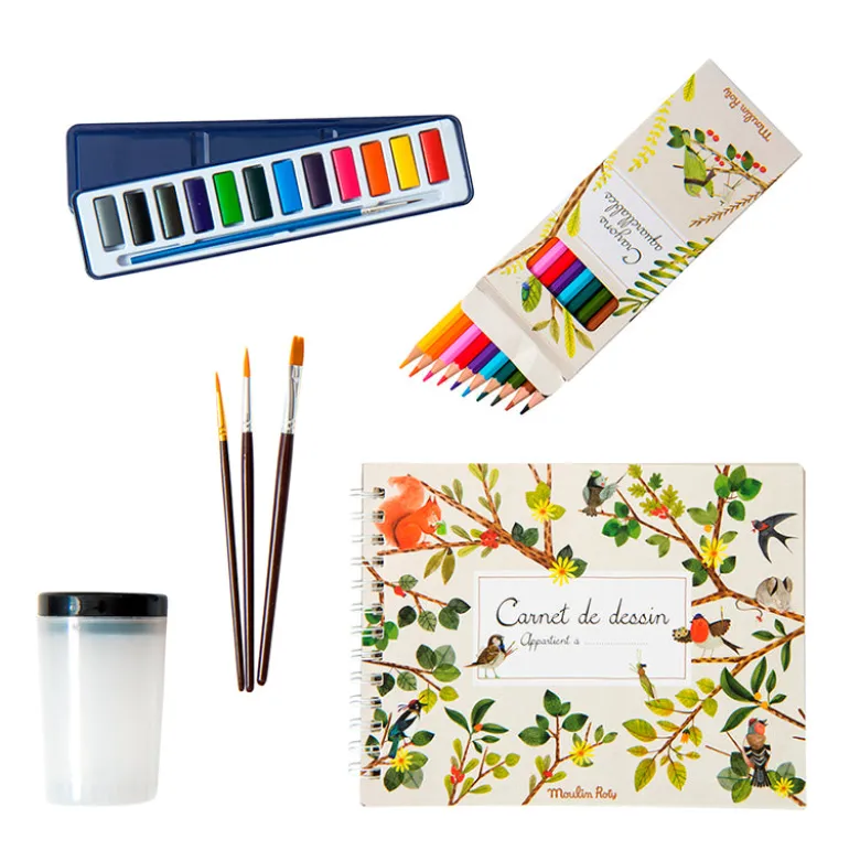 Moulin Roty Artist's Suitcase, Watercolors