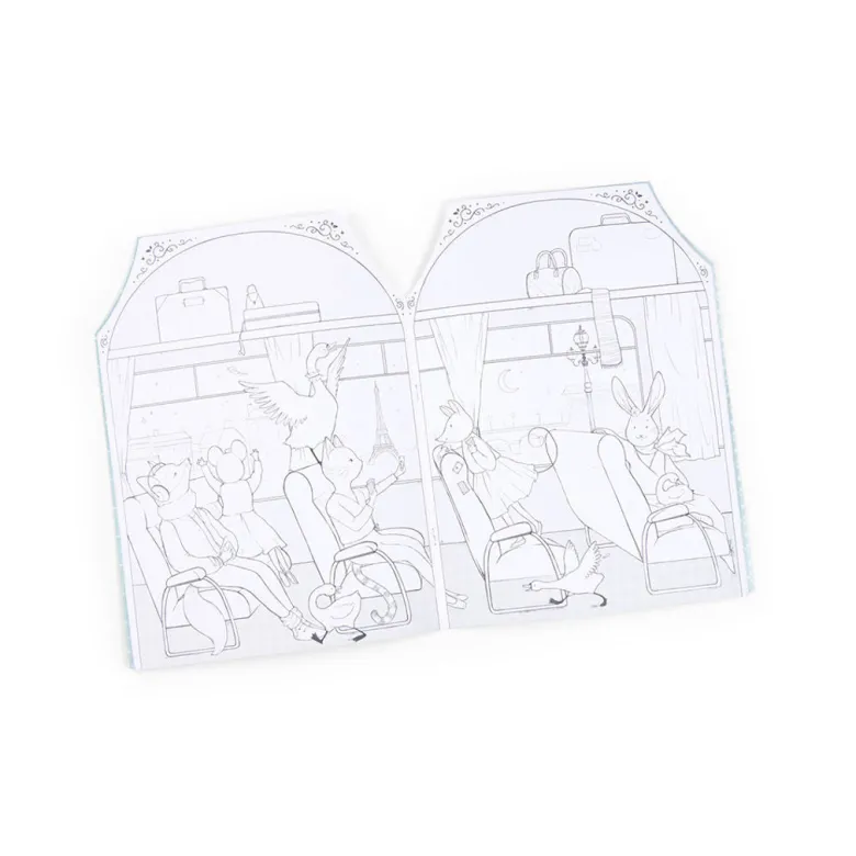 Moulin Roty Coloring Book with 170 Stickers, The Little Dance School