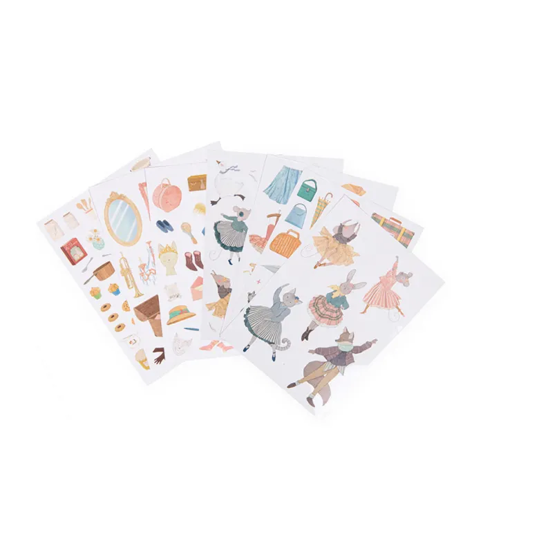 Moulin Roty Coloring Book with 170 Stickers, The Little Dance School