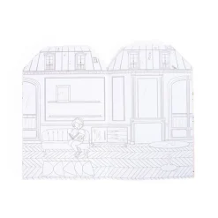 Moulin Roty, Coloring Book with 145 Stickers - Les Parisiennes
