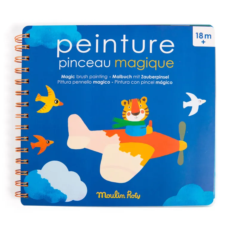 Moulin Roty, Coloring Book - Paint with Water - From 18 months