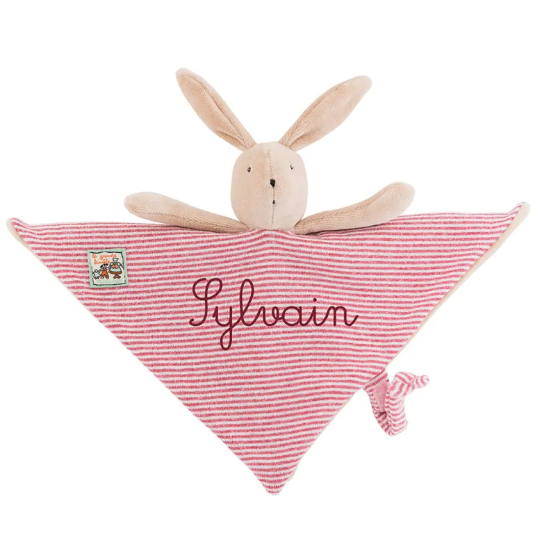Moulin Roty Comfort Blanket, Sylvain the Rabbit - La Grande Famille