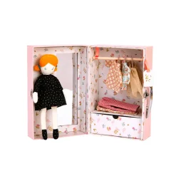 Moulin Roty dukke, Den lille Pariserkuffert med kludedukke og tøj
