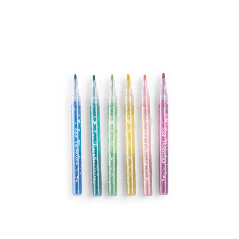 Moulin Roty Glitter Pens Set of 6 - Les Rosalies
