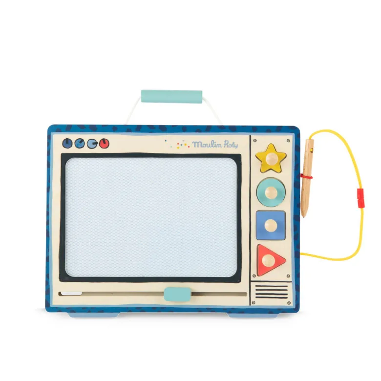 Moulin Roty Magnetic Drawing Board, Puce & Pilou