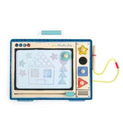 Moulin Roty Magnetic Drawing Board, Puce & Pilou