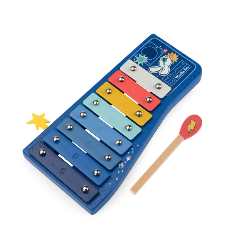 Moulin Roty Musical Instrument, Xylophone - Puce & Pilou