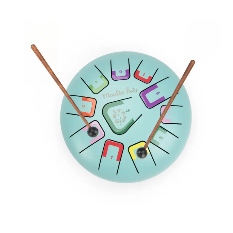 Moulin Roty Musical Instrument, Tongue Drum - Puce & Pilou