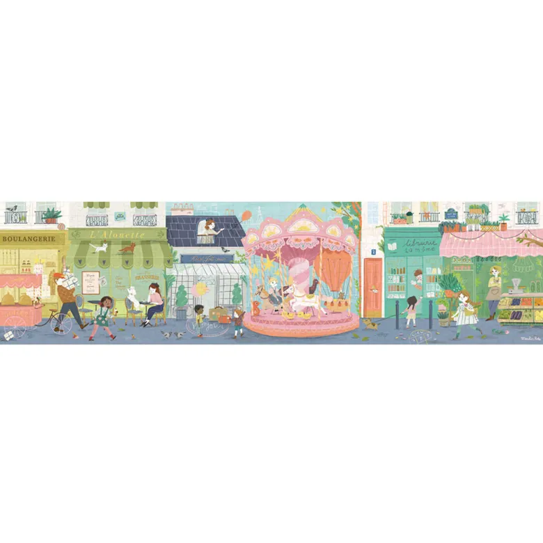 Moulin Roty 350-Piece Puzzle, A Little Street in Paris – Les Parisiennes
