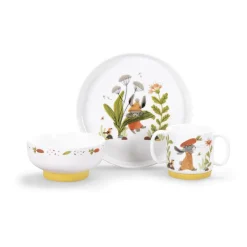 Moulin Roty Porcelain Dining Set, Three Little Rabbits