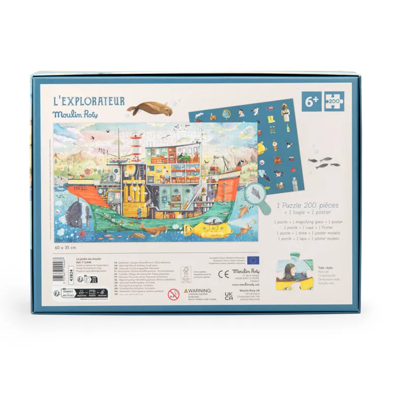 Moulin Roty Puzzle 200 Pieces, All Aboard the Ship - A L'abordage