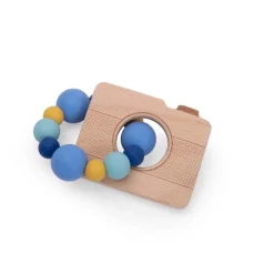 Moulin Roty Rattle with Teething Ring, Camera - Puce & Pilou
