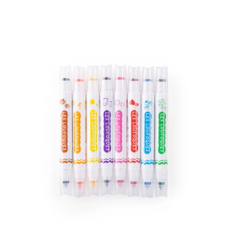 Moulin Roty Set of 8 Stamp Pens, Les Loufoques